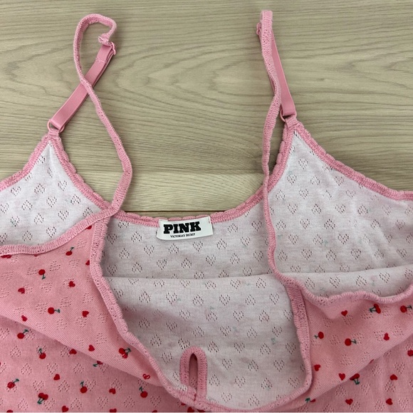 victoria’s secret pink cherry heart eyelet tank top - Picture 5 of 6